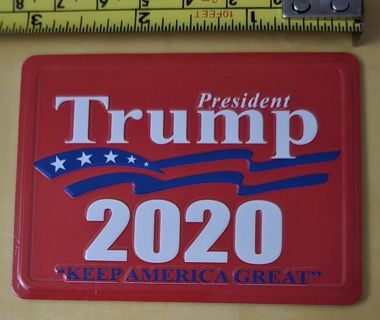 One Trump 2020 Embossed Aluminum Magnet