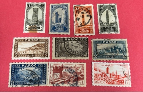 French Morocco stamp lot