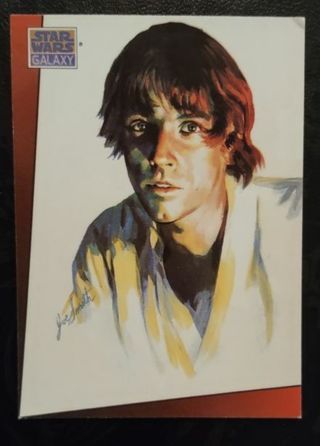 1993 Star Wars Galaxy Card #3 Luke Skywalker Character Portrait