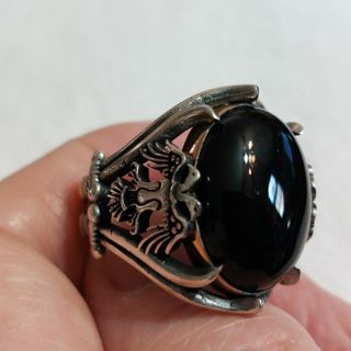 Sterling silver onyx ring size 11, retails $59