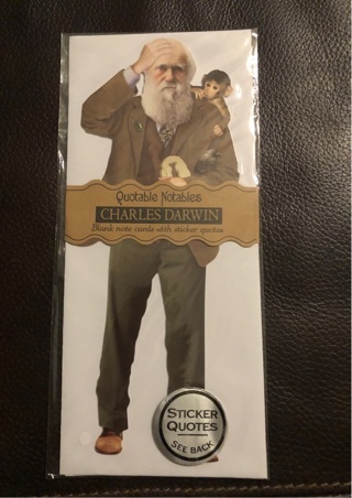 Quotable Notables Charles Darwin Notecards w/Stickers