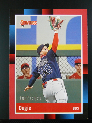 2022 Donruss "Red" Alex Verdugo DUGIE Name Variation 1988 Retro (Red Sox) S/N #1807/2022