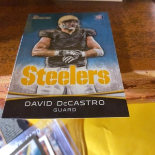 2012 bowman David decastro rookie football card 