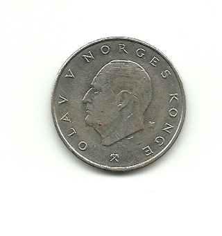 1979 Norway 5 Kroner - Olav V Type 2 Coin 