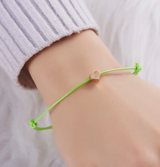 Green Heart Wish Bracelet