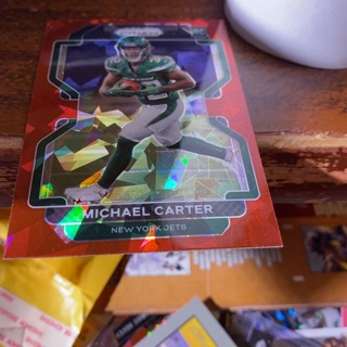 2021 panini prizm cracked ice Michael carter rookie football card 