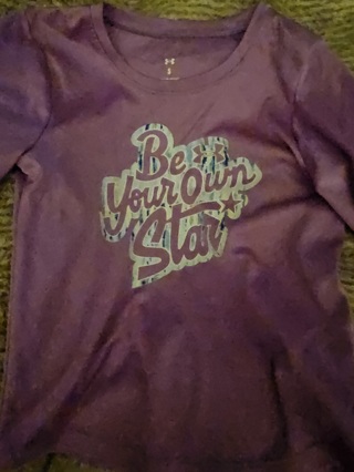 Purple Under Armour shirt 