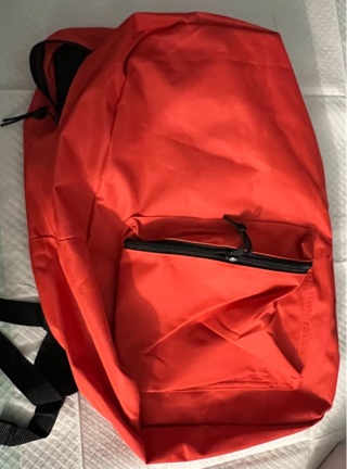 Brand New: 17”  Red / Black Backpack w/Padded Shoulder Straps. Great Zippered Pockets