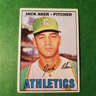 1967 - TOPPS BASEBALL CARD NO. 110 - JACK AKER - A'S - EXMT/NRMT.