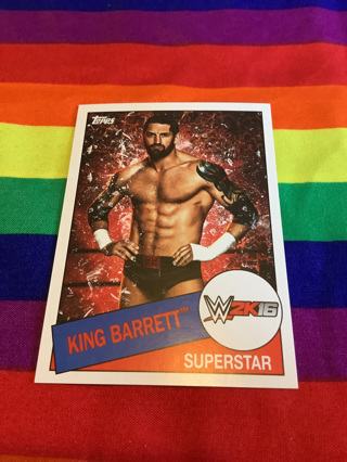 WWE 2015 Topps Collectible Wrestling Card #4 Of 8 King Barrett WWE 2K16