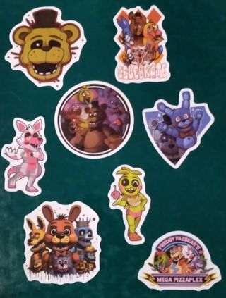 8 - "FIVE NIGHTS AT FREDDY'S" STICKERS