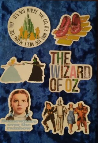 6 - "WE'RE OFF TO SEE THE WIZARD" WIZARD OF OZ - STICKERS