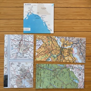 4 Envelopes recycled Map pages 