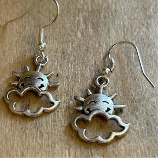 Silver Sun Earrings 