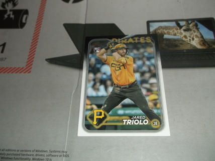 2024 Topps Series 1 Jared Triolo    Rookie  card   #  281   Pittsburgh Pirates 