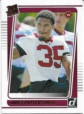 2021 DONRUSS JARET PATTERSON CANVAS PORTRAIT INSERT ROOKIE CARD