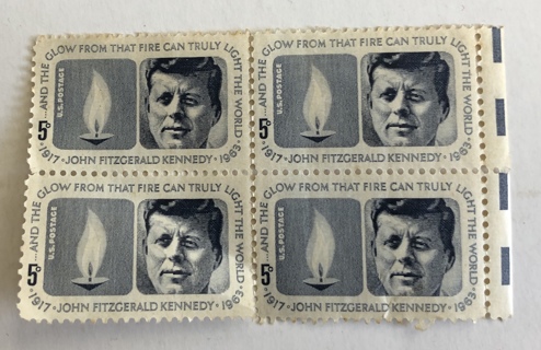 JFK John F. Kennedy Stamps 4 (four) 5c stamps