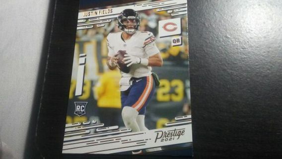 2021 PANINI CHRONICLES PRESTIGE ROOKIE JUSTIN FIELDS CHICAGO BEARS FOOTBALL CARD# 203