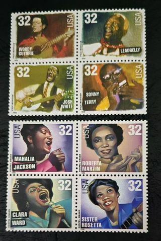 Eight Mint .32 US Postage Stamps