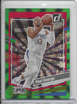 Paul George 2023-24 Donruss Holo Green Laser #167