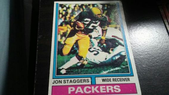 1974 TOPPS JOHN STAGGERS GREEN BAY PACKERS FOOTBALL CARD# 162
