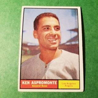 1961 - TOPPS EXMT - NRMT BASEBALL - CARD NO. 176 - KEN ASPROMONTE - ANGELS