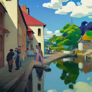 Listia Digital Collectible: Small Town in the Old Country