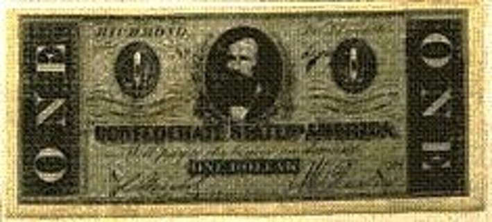 Confederate One Dollar Bill