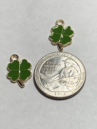 SHAMROCK CHARMS~#3~OLIVE GREEN~ST. PATRICK’S DAY~FREE SHIPPING!