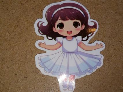 Girl new one vinyl lap top sticker no refunds regular mail very nice quality