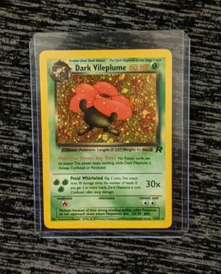 Dark Vileplume 13/82 Team Rocket Holo Pokemon Card *With Swirl* LP