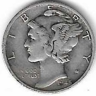 Estate Find 1945-S Mercury Dime 90% Silver U.S. 10 Cent Coin