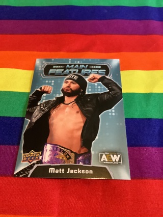 WWE 2022 Upper Deck Main Features AEW Wrestling Card #MF-18 Matt Jackson