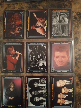 set of 9 american bandstand music cards free shipping