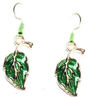 GP GREEN LEAF EARRINGS #2 (PLEASE READ DESCRIPTION