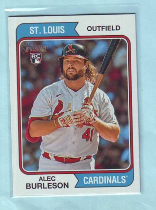 2023 Topps Heritage Alec Burleson ROOKIE Baseball Card # 171 Cardinals