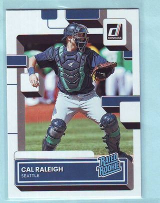 2022 Panini Donruss Cal Raleigh RATED ROOKIE Baseball Card # 39 Mariners