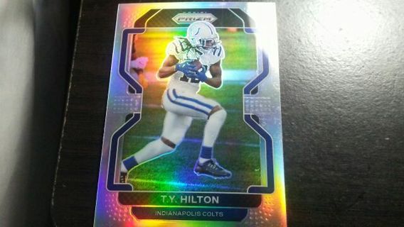 2021 PANINI PRIZM T.Y. HILTON INDIANAPOLIS COLTS FOOTBALL CARD# 21