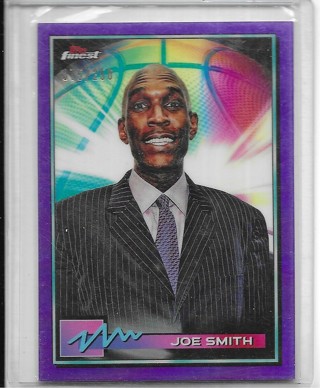 Joe Smith 2021 Finest Purple Refractor #9 /250