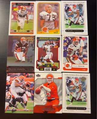 9 Cleveland Browns football cards 