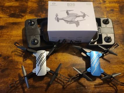 Deerc D20 hd camera mini Drones for kids x2 one blue one grey $49 on Amazon