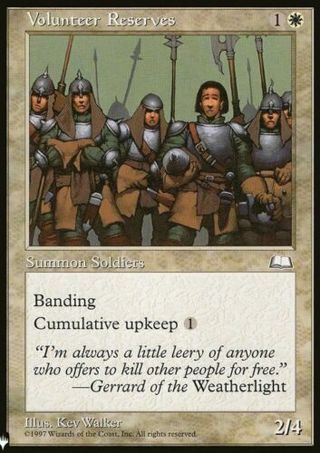 1997 Magic the Gathering MTG Volunteer Reserves (268)