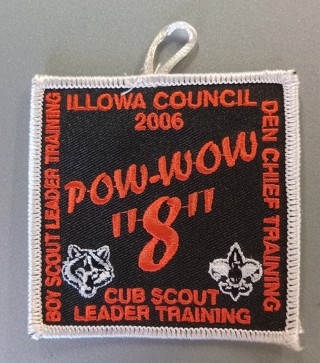 Boy scout scouts bsa Illowa Council 2006 Pow wow patch with white border with button loop. 