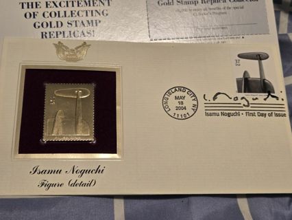 Postal commemorative society Gold Stamp Replica. Replica Never opened