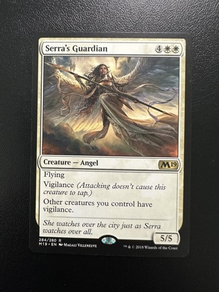 Serra's Guardian MTG Magic 2019 Core Set Rare Card