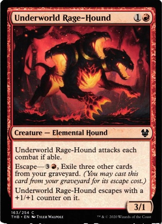 Magic the Gathering Underworld Rage-Hound 163 Regular Common THB 2020