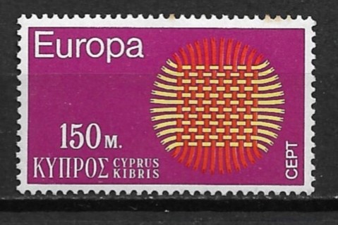 1970 Cyprus Sc342 150m interwoven Threads/ Europa MNH 