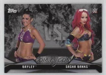 BAYLEY VS SASHA BANKS 2016 WWE DIVAS REVOLUTION RIVALRIES WRESTLING INSERT CARD