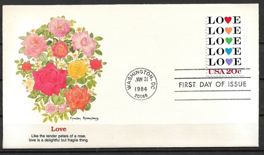 1984 Sc2072 Love FDC