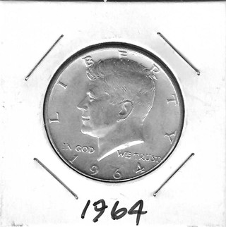 1964 Kennedy Half Dollar 90% Silver U.S. 50 Cent Coin